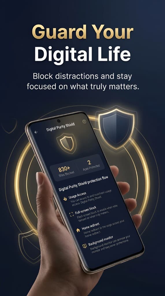 Purity Shield Pro — Digital Purity Shield: guard your digital life and block distractions